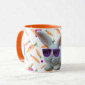 Kleurrijke Wortelen en Whimsical Bunny Mok (Voorkant links)