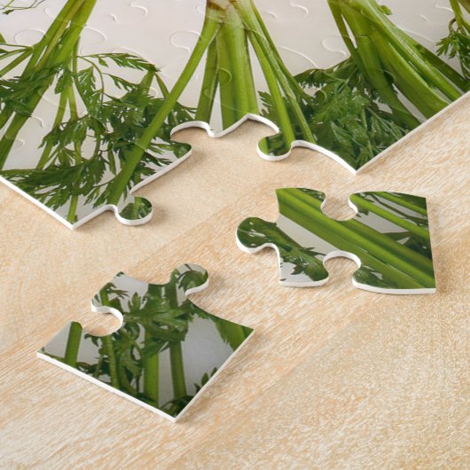 kleurrijke wortelen in een cirkel legpuzzel (Zijkant)