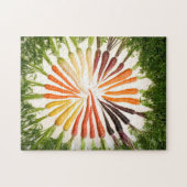 kleurrijke wortelen in een cirkel legpuzzel (Horizontaal)