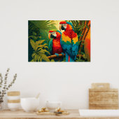 Kleurrijke wortelen poster (Keuken)