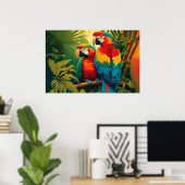 Kleurrijke wortelen poster (Thuiskantoor)