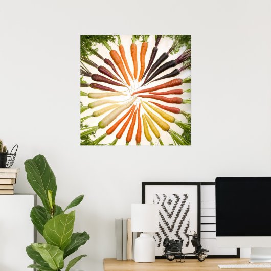 kleurrijke wortelen poster (Thuiskantoor)