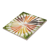 kleurrijke wortelen tegeltje (Zijkant)