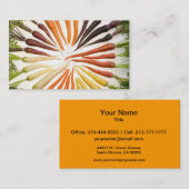 kleurrijke wortelen visitekaartje (Voorkant / Achterkant)