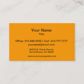 kleurrijke wortelen visitekaartje (Achterkant)