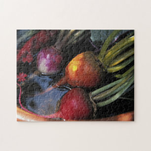 Kleurrijke wortelgroenten legpuzzel