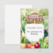 Kleurrijke Wortels Boerenmarkt Verjaardag Bedankkaart (Voorkant / Achterkant)