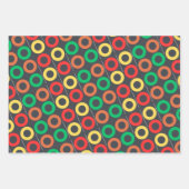 Kleurrijke wrappers in patronen inpakpapier vel (Voorkant 3)