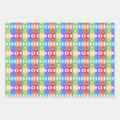 Kleurrijke wrappers in patronen inpakpapier vel (Voorkant)