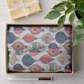 Kleurrijke  Xmas Ornamenten Patroon Tissuepapier (Geschenk)