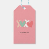 Kleurrijke "XOXO"-Valentijnsdag Cadeaulabel (Voorkant)