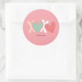 Kleurrijke "XOXO"-Valentijnsdag Ronde Sticker (Tas)
