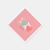 Kleurrijke "XOXO" Valentijnsdag Servet (Hoek)