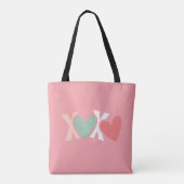 Kleurrijke "XOXO"-Valentijnsdag Tote Bag (Achterkant)