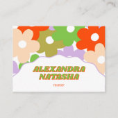 Kleurrijke Y2K Bloem Handgemaakte Kleding Visitekaartje (Voorkant)