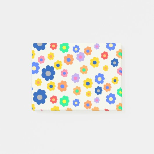 Kleurrijke Y2K kleine bloem grillig patroon Post-it® Notes (Voorkant)