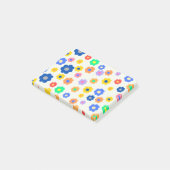 Kleurrijke Y2K kleine bloem grillig patroon Post-it® Notes (Schuin)