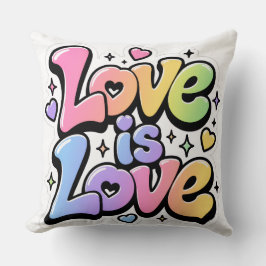 Kleurrijke Y2K Regenboog Graffiti Love is Love Wor Kussen
