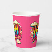 Kleurrijke YEAH papieren beker! Bekers (Rechts)