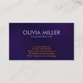 Kleurrijke Yoga Boom Woord Kunst Visitekaartje (Achterkant)