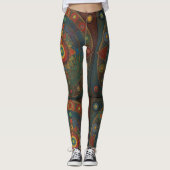 Kleurrijke yogabroek leggings (Voorkant)