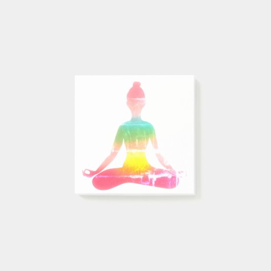 Kleurrijke yogadeel post-it® notes (Voorkant)