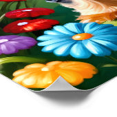 Kleurrijke Yorkie Terrier Puppy Poseren in het Par Poster (Hoek)