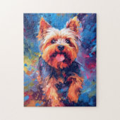 Kleurrijke Yorkshire Terrier Legpuzzel (Verticaal)