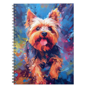Kleurrijke Yorkshire Terrier Notitieboek