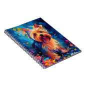 Kleurrijke Yorkshire Terrier Notitieboek (Rechterzijde)