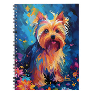 Kleurrijke Yorkshire Terrier Notitieboek