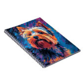Kleurrijke Yorkshire Terrier Notitieboek (Rechterzijde)