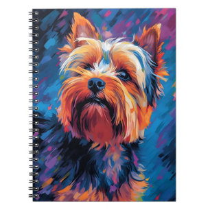 Kleurrijke Yorkshire Terrier Notitieboek