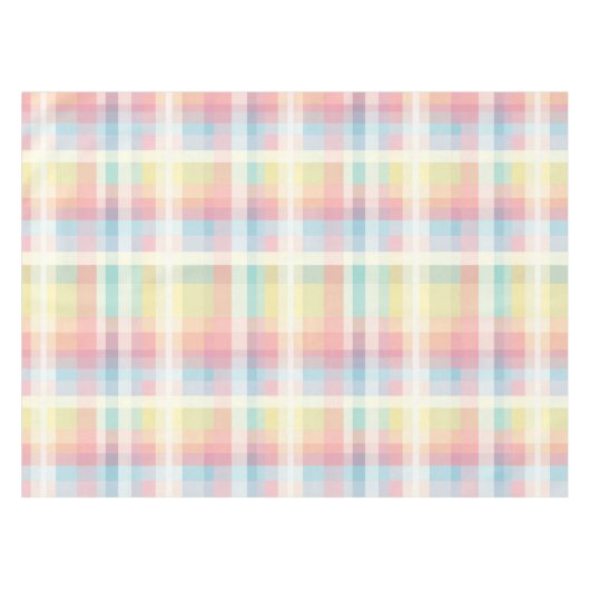 Kleurrijke zachte gingham patroon tafelkleed (Voorkant (Horizontaal))