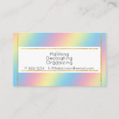 Kleurrijke zachte pastel regenboog gradiënt kleure visitekaartje (Achterkant)