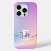 Kleurrijke zachte pastelkleuren Gradient Chic Mono Case-Mate iPhone Case (Achterkant)