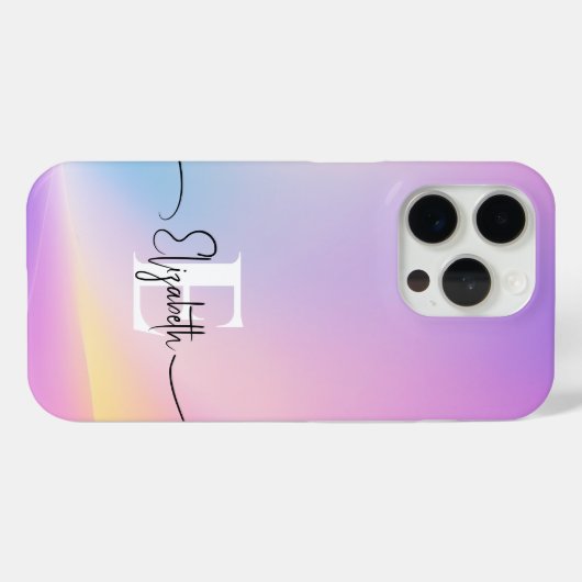 Kleurrijke zachte pastelkleuren Gradient Chic Mono Case-Mate iPhone Case (Achterkant (horizontaal))