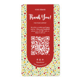 Kleurrijke Zakelijke Bedankt Doos Stempel Label QR (Voorkant)