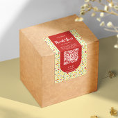 Kleurrijke Zakelijke Bedankt Doos Stempel Label QR