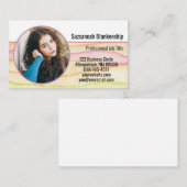 Kleurrijke Zakelijke Marketing Custom Round Foto Visitekaartje (Voorkant / Achterkant)