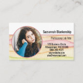 Kleurrijke Zakelijke Marketing Custom Round Foto Visitekaartje (Voorkant)