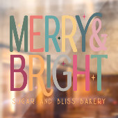 Kleurrijke zakelijke vrolijke en heldere Feestdage Raamsticker (Vel 2)