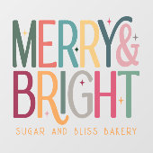 Kleurrijke zakelijke vrolijke en heldere Feestdage Raamsticker (Vel)