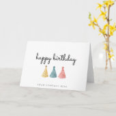 Kleurrijke zakelijke Waterverf Happy Birthday Kaart (Gele Bloem)