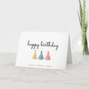 Kleurrijke zakelijke Waterverf Happy Birthday Kaart