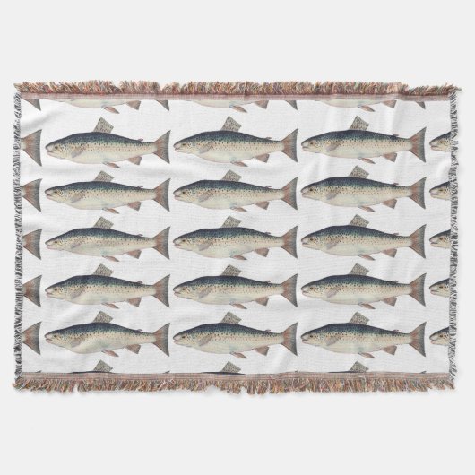 Kleurrijke  zalmillustratie deken (Voorkant)