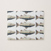 Kleurrijke  zalmillustratie legpuzzel (Horizontaal)