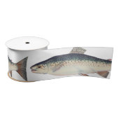 Kleurrijke  zalmillustratie satijnen lint (Spoel)