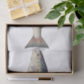 Kleurrijke zalmillustratie tissuepapier (Geschenk)