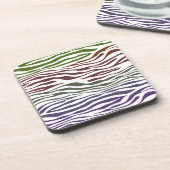 Kleurrijke Zebra Abstract Bier Onderzetter (Linkerzijde)